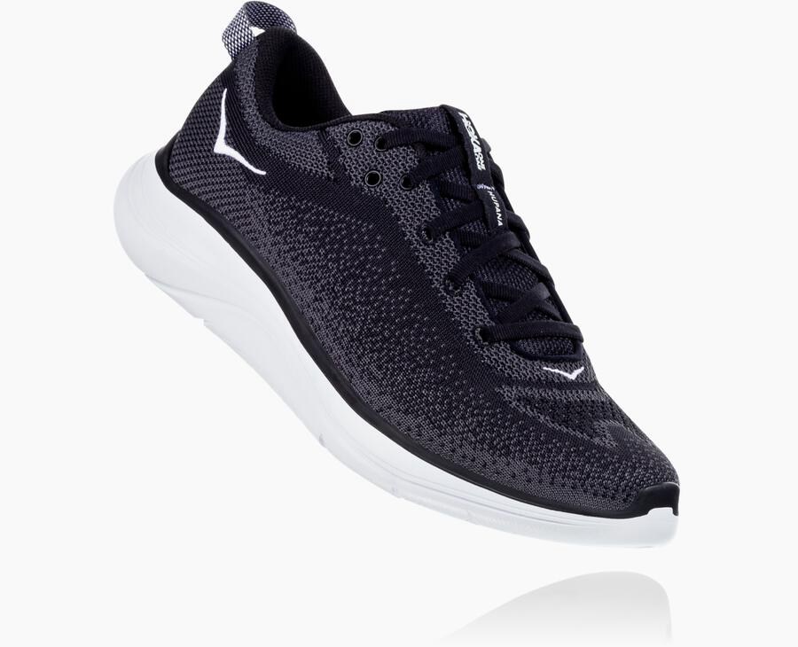 Tenis Hoka One One Hombre Negros/Blancos - Hupana Flow - LBZU16872